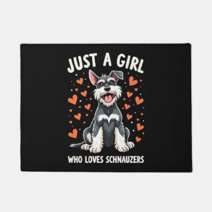Paillasson Juste une fille qui aime Schnauzer miniature