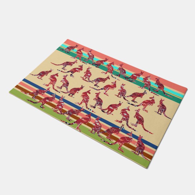 Paillasson Kangaroos & Stripes Motif + vos idées (Incliné)