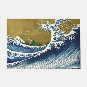 Paillasson Katsushika Hokusai - Grande vague colorée
