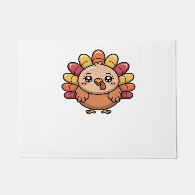 Paillasson kawaii thanksgiving turkey Classic T-shirt_1 (Devant)