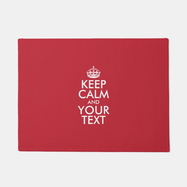 Paillasson KEEP CALM personnalisé et votre texte (Devant)