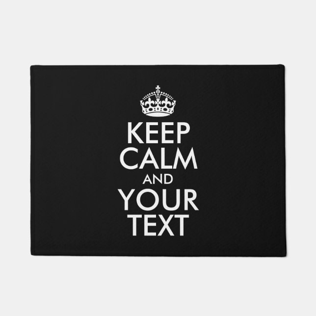 Paillasson KEEP CALM personnalisé et votre texte (Devant)
