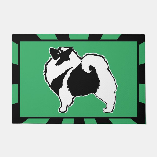 Paillasson Keeshond Graphics - Cute Original Chig Art (Devant)