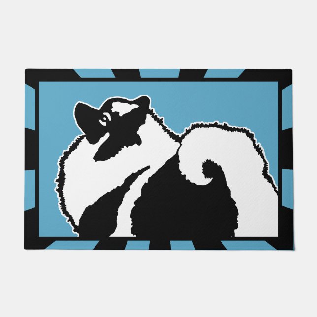 Paillasson Keeshond Graphiques - Art original de chien mignon (Devant)