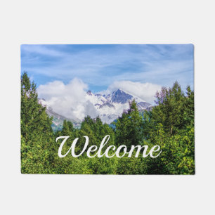 Paillasson Kenai Fjords Snowy Mountains Welcome Doormat