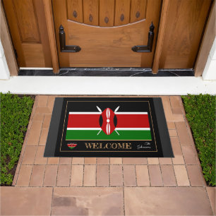 Paillasson Kenya house mat, Kenyan Flag sports / Bienvenue