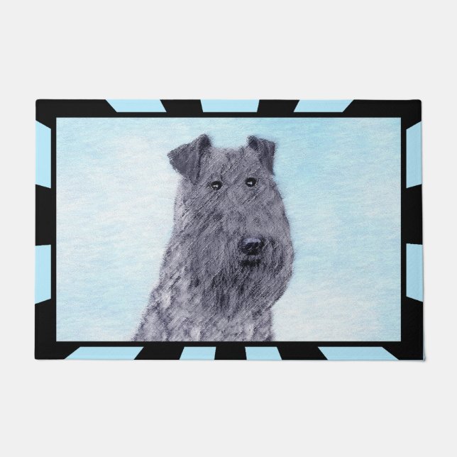 Paillasson Kerry Blue Terrier peinture mignonne Chien d'origi (Devant)