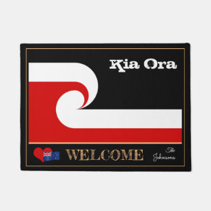 Paillasson Kia Ora et Maori Wave Flag mat NZ/rugby sports