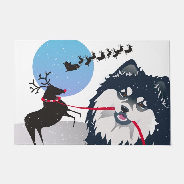 Paillasson KIITOS PÈRE NOËL - tailles finlandaises de la (Devant)