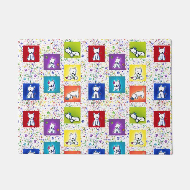 Paillasson KiniArt Flowerbox Westies (Devant)