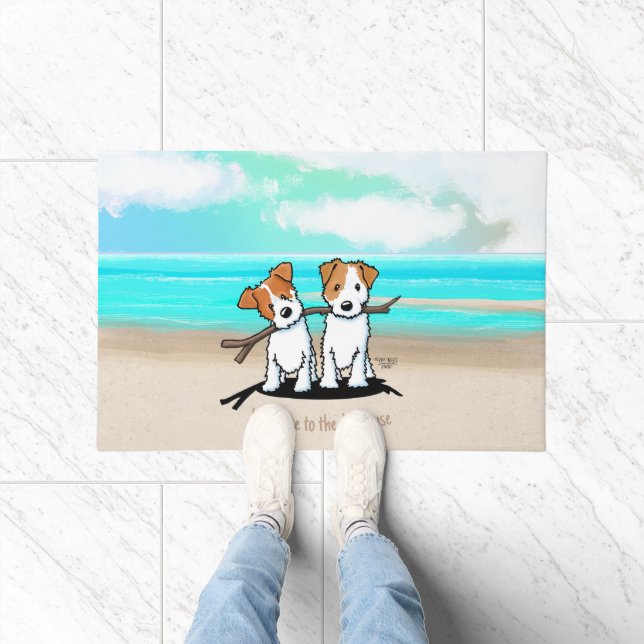 Paillasson KiniArt™️ JRT Duo de plage (Intérieur)