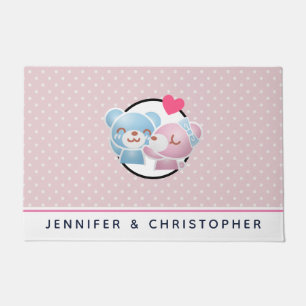Paillasson Kissing Bears mignon et Kawaii