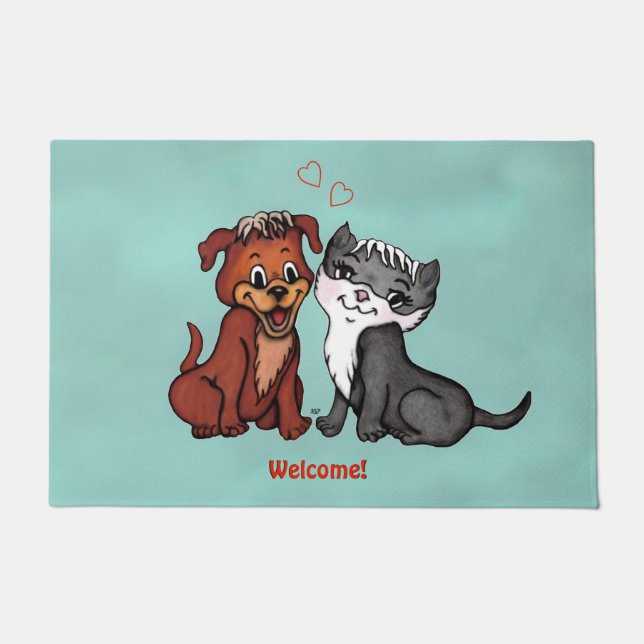 Paillasson Kitty et Puppy (Devant)