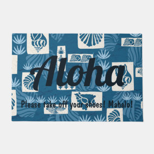 Paillasson Kua Bay Hawaiian Sous-Coques Aloha Indigo