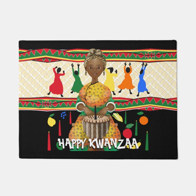 Paillasson Kwanzaa Vacances afro-américaines (Devant)
