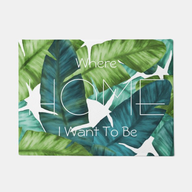 Paillasson La banane tropicale part du motif unique (Devant)