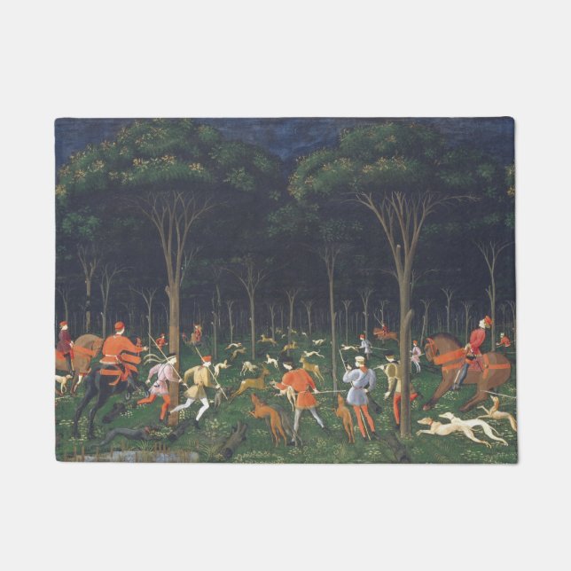 Paillasson La chasse dans la forêt (par Paolo Uccello) (Devant)