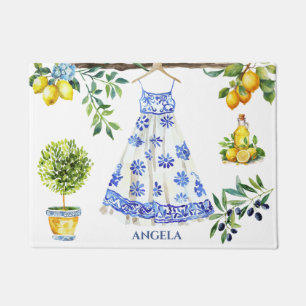 Paillasson La Dolce Vita Lemon Blue Italie