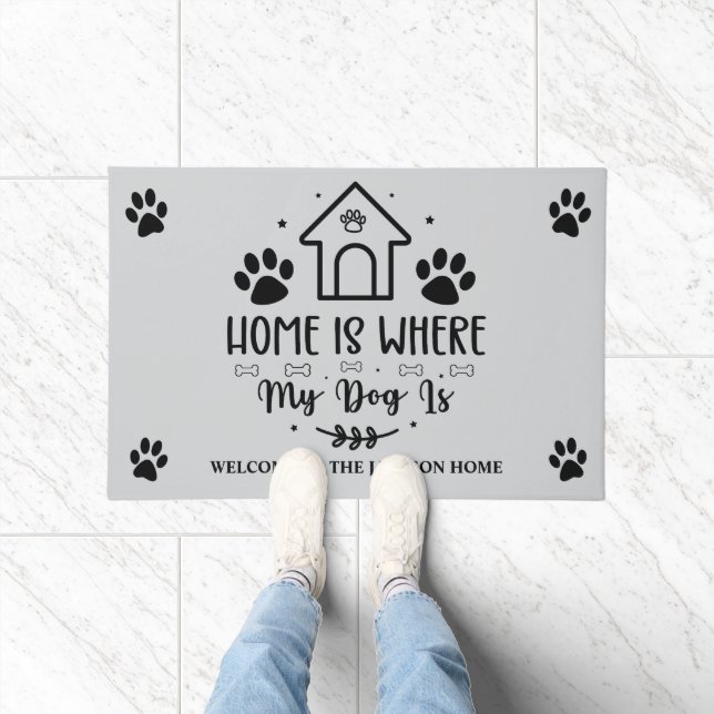 Paillasson La maison est où est mon chien (Intérieur)