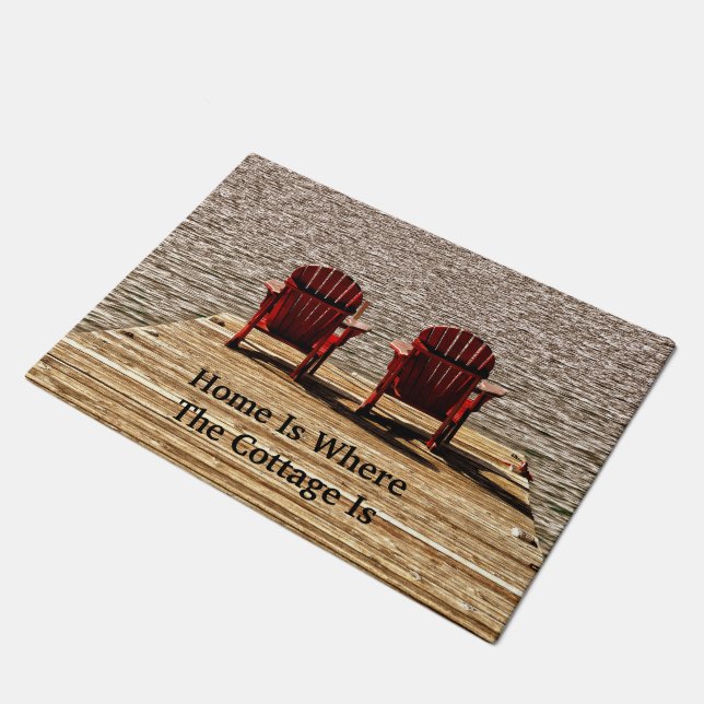 Paillasson La maison est où le cottage est (Incliné)