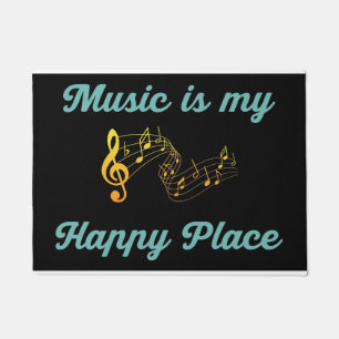 Paillasson La musique L'art musical est mon endroit heureux