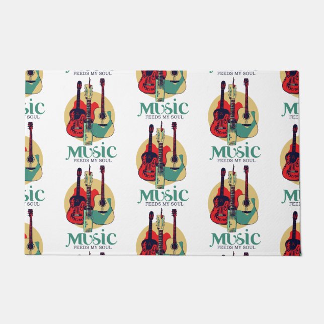 Paillasson La musique nourrit mon âme (Devant)