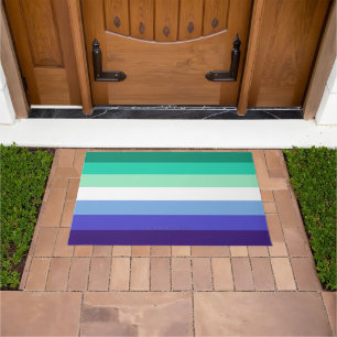 Paillasson La palette de drapeau des hommes gays trans-inclus