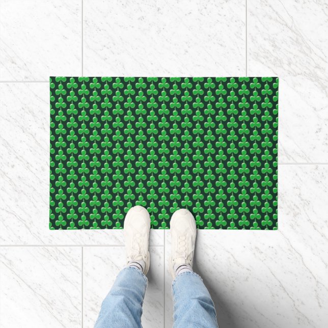 Paillasson La Saint-Patrick Clover Shamrock vert irlandais (Intérieur)