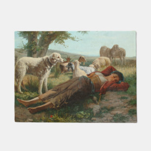 Paillasson La Siesta de la Goatherder Girl (par Carlo Ademoll