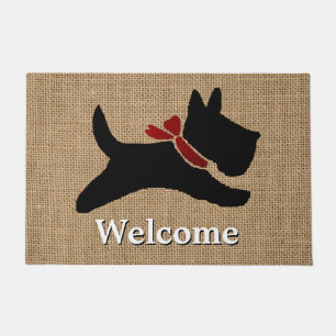Paillasson La toile de jute de Terrier d'écossais