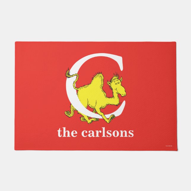 Paillasson L'ABC de Dr Seuss : Lettre C - Blanc | Ajoutez vot (Devant)