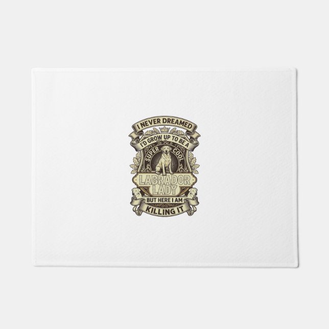Paillasson Labrador Lady Dog Crown Shield_1 (Devant)