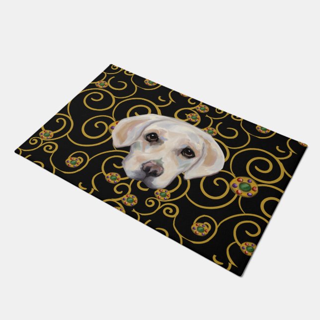 Paillasson Labrador Retriever blanc (Incliné)