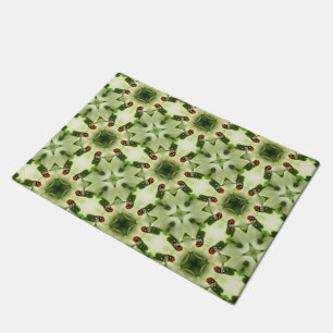 Paillasson Ladybug Abstrait Sur Dogwood Nature Kaleidoscope