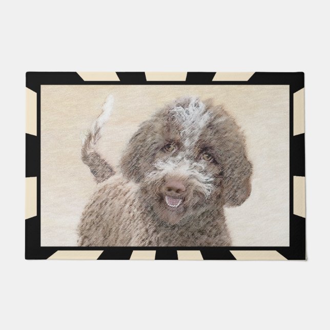 Paillasson Lagotto Romagnolo Peinture - Cute Original Dog Art (Devant)