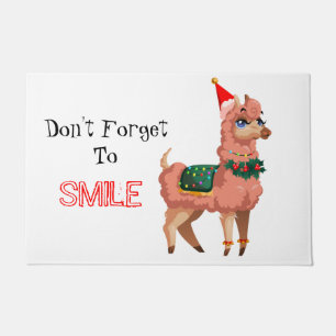 Paillasson lama à Noël