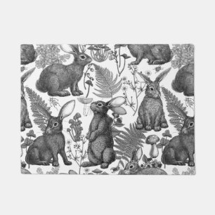 Paillasson Lapins et flore boisée2 Porte-monnaie