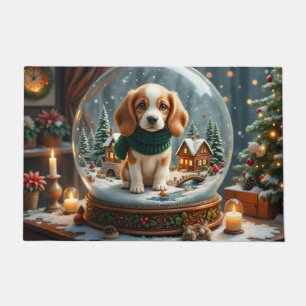 Paillasson L'art du globe de neige de Noël Beagle