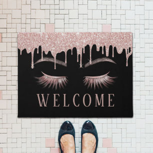 Paillasson Lashes Eyelash Salon Rose Gold Drives Bienvenue