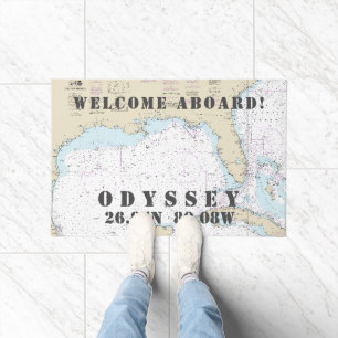 Paillasson Latitude nautique Longitude Sud Floride Bateau