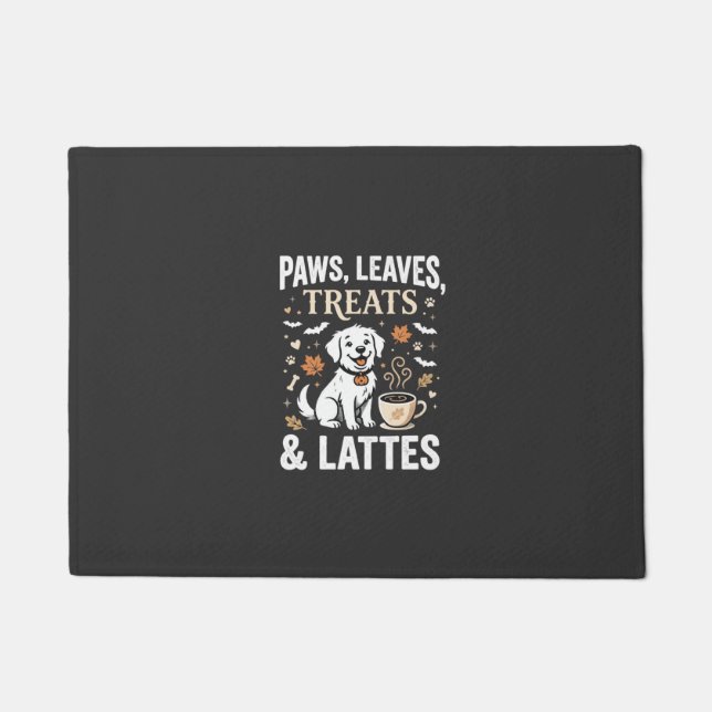 Paillasson Latté Chute de Chien Halloween (Devant)