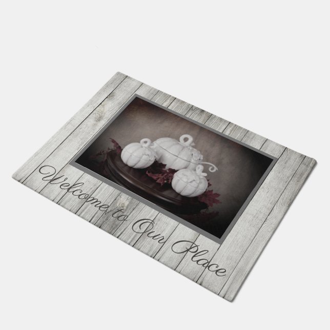 Paillasson L'automne est beau Citrouille neutre (Incliné)