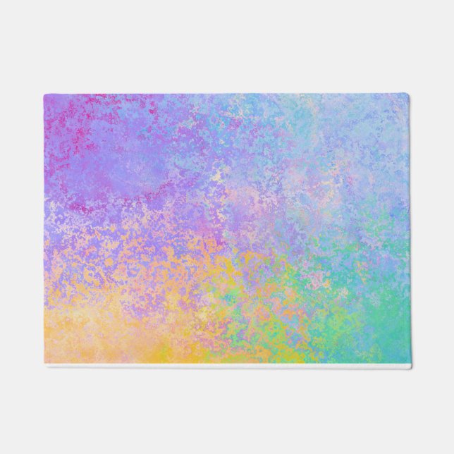 Paillasson Lavender Sunrise Pastel Neon Encre d'alcool Abstra (Devant)