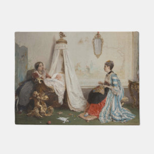 Paillasson Le bébé dort (par Gerolamo Induno)
