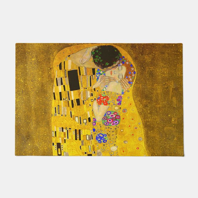 Paillasson Le célèbre tableau de Gustav Klimt The Kiss (Devant)