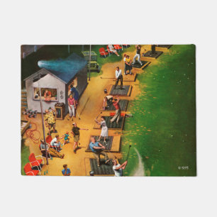 Paillasson Le champ d'exercice de golf par John hésitent