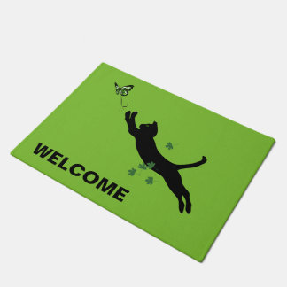 Paillasson Le chat et le papillon