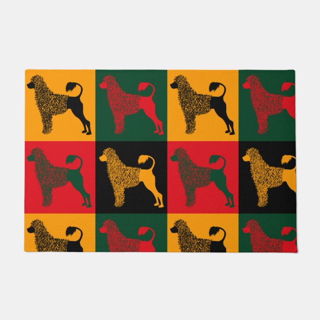 Paillasson Le chien d'eau portugais intelligent (Devant)