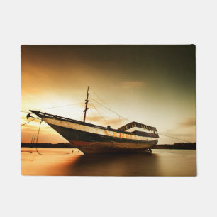 Paillasson Le corps du vieux bateau Bali, Indonésie