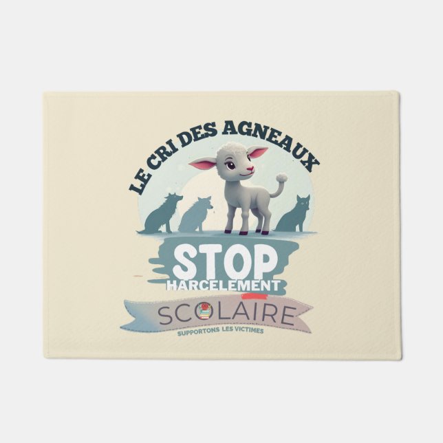 Paillasson Le Cri des Agneaux le Harcèlement scolaire (Devant)
